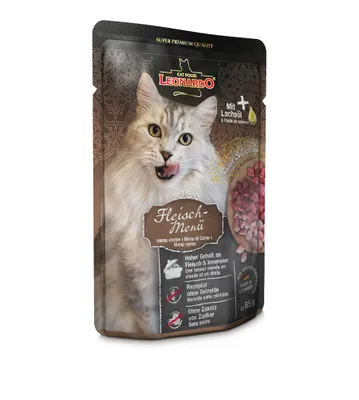 Produktbild von Leonardo Fleischmenü mit Lachsöl, 85 g