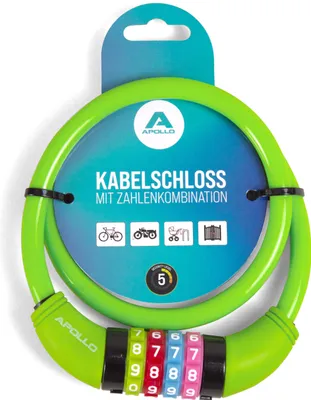 Produktbild von Kabelschloss / Zahlenschloss - Green - 650mm