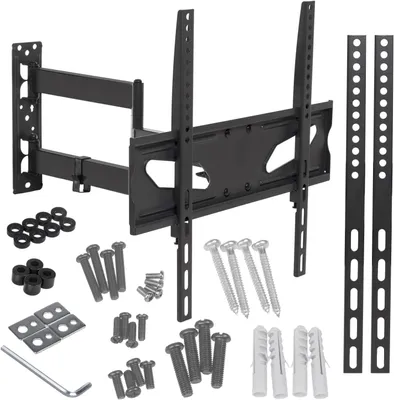 Immagine prodotto di Supporto a muro per televisori OLED, QLED, LCD, LED e plasma, da 26 a 55 pollici, con capacità di carico fino a 30 kg, compatibile con standard VESA fino a 400x400, adatto per televisori curvi, con braccio extra lungo