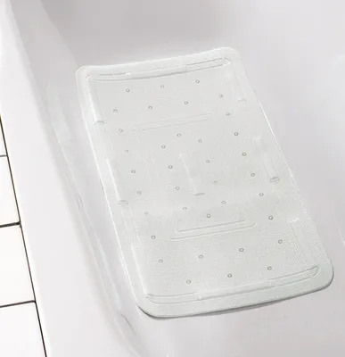 Zdjęcie produktu dla Wenko 3010411100 Wkładka do wanny Florida - bardzo długa, antypoślizgowa, przyssawki, plastikowa, 90 x 36,5 cm, biała, biała (1 szt.)