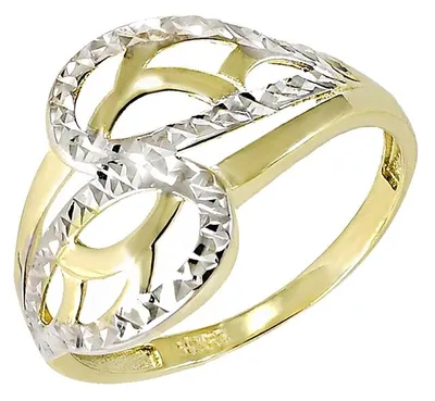 Produktbild von Ring 14 Karat Gold Glare363 Gelb- und Weißgold, Größe 65, 2,0 mm Breite, 14,9 mm Oberseitenbreite