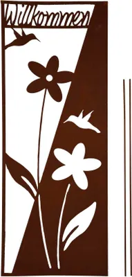 Produktbild von UNUS® Gartenschild Willkommen Gartendeko Roststecker Rostoptik Spruchtafel