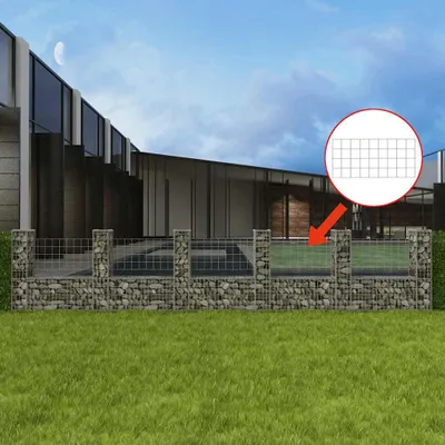 Zdjęcie produktu dla Kosz Gabionowy W Kształcie Litery U, Stal, 570X20X100 Cm Lumarko!