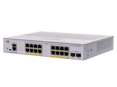 Obrázok produktu pre Cisco CBS350-16FP-2G-EU, Riadený, L2/L3, Gigabit Ethernet (10/100/1000), Inštalácia do Racku