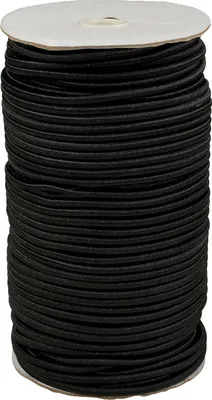 Produktbild von 100m extra starke Gummikordel 5mm, Farbe wählbar - Expanderseil, Rundgummi, Gummiseil, Farbe:schwarz