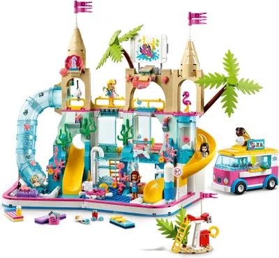 Produktbild von LEGO 41430 Friends Wasserpark von Heartlake City Set Spielzeug ab 8 Jahren mit Mini Puppen Emma & Olivia, Konstruktionsspielzeug