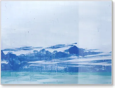 Produktbild von DEQORI Schneidebrett Glas 40x30 cm 'Winterseelandschaft' Schneideplatte Servierplatte groß