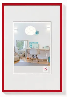 Produktbild von Moderne Bilderrahmen Rot - 70 x 100 cm - Kunststoff Bilderrahmen mit Aufhängung