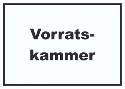 Produktbild von Vorratskammer Schild mit Text Pantry Reserve waagerecht A0 (841x1189mm)