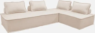 Produktbild von sweeek - 2er-Set 2-Sitzer Sofas für eine modulare Sitzgruppe - Creme