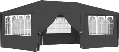 Produktbild von Cloris Designermöbel Profi-Partyzelt mit Seitenwänden 4×6 m Anthrazit 90 g/m² - 2026Neu963667 - Pavillons & Partyzelte