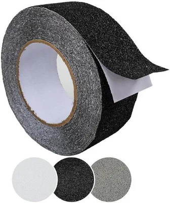 Immagine prodotto di Nastro di sicurezza autoadesivo in PVC - 5 cm x 10 m - Pellicola protettiva - Nero