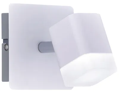 Image de Petit spot mural à LED 1 flamme blanc mat 10x10xcm - Éclairage de la cage d'escalier