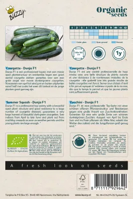 Immagine prodotto di Buzzy Zucchino biologico Dunja F1 - Semi biologici - Circa 7 semi | Buzzy_92964