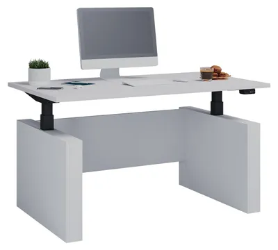 Zdjęcie produktu dla Biurko VCM z regulacją wysokości, płynna regulacja elektryczna w zakresie 71–120 cm, wymiary 140 x 80 cm, biurko Salia