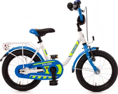 Produktbild von Polizei Kinderfahrrad 14 Zoll Fahrrad mit Rücktrittbremse ab 3 Jahre