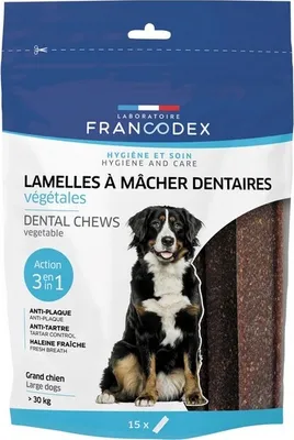Produktbild von FRANCODEX pflanzliche Kaustreifen Kausnacks 490g für Hunde mehr als 30 kg