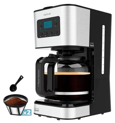 Produktbild von Cecotec 01999, Filterkaffeemaschine, 1,5 l, Gemahlener Kaffee, 950 W, Edelstahl