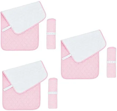 Immagine prodotto di Tappetini antiscivolo morbidi, impermeabili, rosa, 35x68 cm, set da 3 pezzi