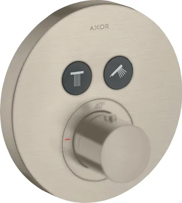 Produktbild von Thermostat AXOR SHOWERSELECT ROUND UP für 2 Verbraucher brushed nickel brushed nickel