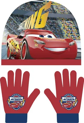 Produktbild von Disney Cars 2tlg. Winterset Kindermütze Kinderschal Kinderhandschuhe Mütze Schal Handschuhe WD11646 (Rot)