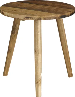 Image de Mica Decorations Bold Table d'appoint - H36 x Ø33 cm - Bois recyclé - Marron