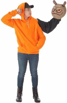 Produktbild von Verkleidung für Erwachsene Halloween Orange Alien L (2 Stücke)