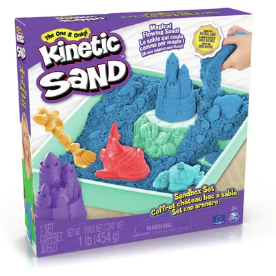 Produktbild von Kinetic Sand - Sandbox Set blau (454 Gramm Sand)