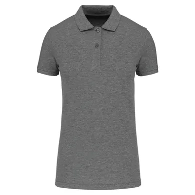 Produktbild von Kariban Damen Poloshirt Polo Shirt Basic T-Shirt Baumwolle Kurzarm, Größe:3XL, Farbe:Grey Heather