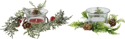 Produktbild von Decoris Teelichthalter mit Kieferngrün