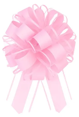 8 Organza-Schleifen 20 cm, rosa, für Geschenke & Deko