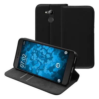Produktbild von PhoneNatic Kunst-Lederhülle kompatibel mit Huawei Honor 6C Pro - Book-Case schwarz Cover