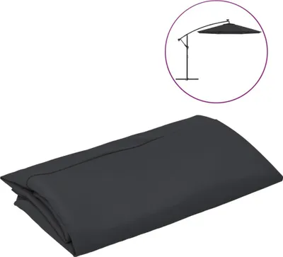 Immagine prodotto di vidaXL Copertura di ricambio per ombrellone a sbalzo nero 300 cm