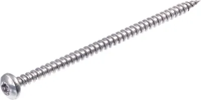 Produktbild von SECCARO Spanplattenschraube Halbrundkopf 5 x 90 mm, Edelstahl V2A VA A2, Holzschraube mit Vollgewinde, TX / Innensechsrund, 100 Stück
