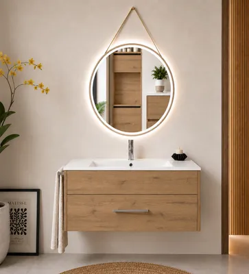 ORIGEN BATH FLORENCIA Badmöbel mit Waschbecken 90x45 cm, Estepa