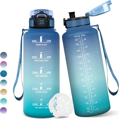 Produktbild von Motswedi Trinkflasche 1500 ml, BPA-Frei, Sport, Auslaufsicher, Wasserflasche, Kohlensäure Geeignet, Trinkflaschen für Schule, Fahrrad, Kinder,
