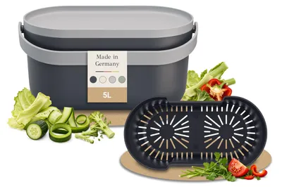 Productafbeelding van GARANTIA NOVA GFT-emmer 5 Liter graphite grey / steingrau