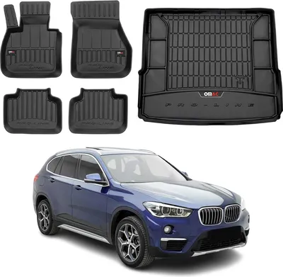 Produktbild von OMAC Fußmatten- und Kofferraumset für BMW X1 F48, Baujahr 2015-2022, , Schwarz