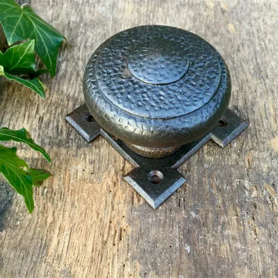 Produktbild von Knopf Haustür, Antik-Knauf, rustikaler Ziehknauf, Türknöpfe Schmiedeeisen Knauf