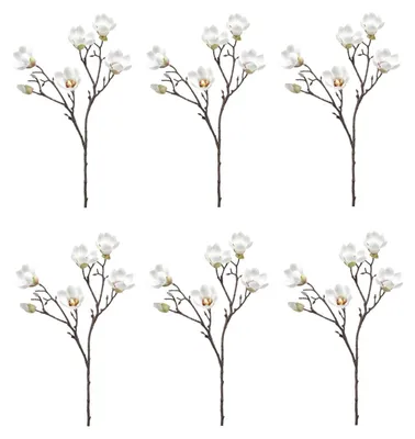 Produktbild von künstliche Magnolie Kirschblütenzweig weiß H. 65cm Emerald Kunstblumen