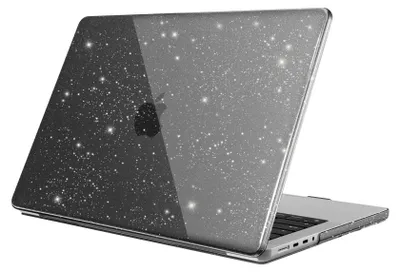 Produktbild von Fintie Hülle Kompatibel mit MacBook Pro 14 Zoll M5 M4 M3 M2 M1 Pro/Max (2026-2021) A3426 A3427 A3434 A3112 A3401 A3185 A2992 A2918 A2779, Schutzhülle Kompatibel mit MacBook Pro 14'', Schwarz(Glitzer)