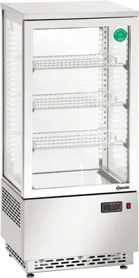 Produktbild von Bartscher Mini-Kühlvitrine 78L, Edelstahl, LxBxH: 3,9x4,3x9,86 cm; 700478G