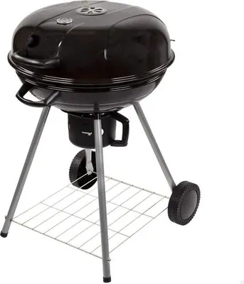 Produktbild von Famanu Holzkohlegrill rund mit Deckel - Schwarz