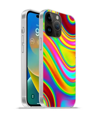 Produktbild von MuchoWow® Handyhülle Schutzhülle Hülle für Apple iPhone 14 Pro - Softcase Kunst - Wellen - Farben - Psychedelisch Silikon Softcase Handy Hülle - Umschlag