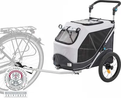 Obrázok produktu pre Trixie Fahrrad-Anhänger für Hunde - grau/schwarz - M