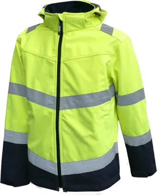 Produktbild von DASSY Warnschutz Softshell Jacke MALAGA Gr. 3XL gelb/blau