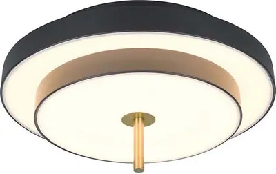 Zdjęcie produktu dla Lampa sufitowa LED, czarno-złota, ściemniacz, D 40 cm