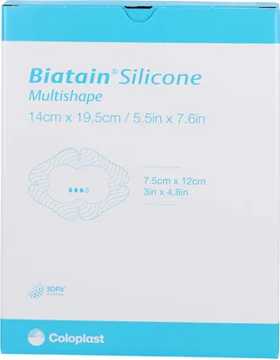 Produktbild von Biatain Silicone Schaumverb. Multishape 14x19,5 cm, 5 St VER