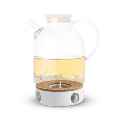 Produktbild von Stövchen für Teekanne Kaffeekanne Keramik Kaffee- / Teewärmer Teelicht FLORINA