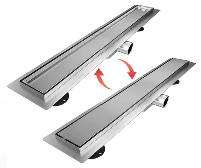 Obrázok produktu pre Odtoková mriežka do sprchy z nehrdzavejúcej ocele, 70 cm, s odnímateľnou sifónom